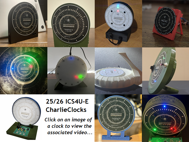 ICS4U-E Charlieplex Clock Montage and Video Index